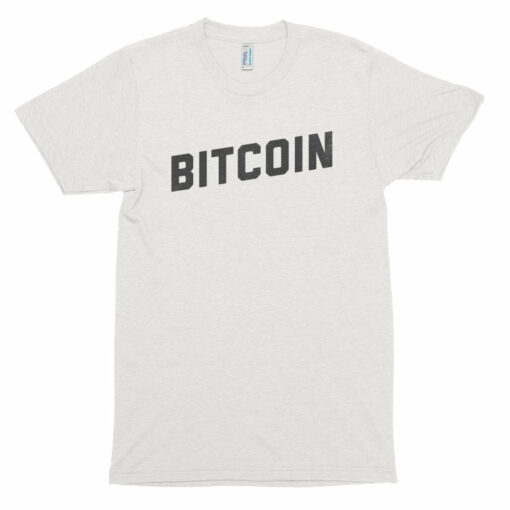 Bitcoin BTC Block Letter Logo Shirt Short sleeve soft t-shirt