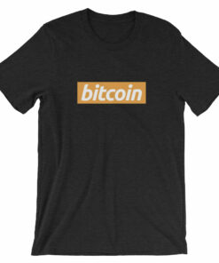 Bitcoin BTC Orange Block Logo Crypto Shirt Short-Sleeve Unisex T-Shirt