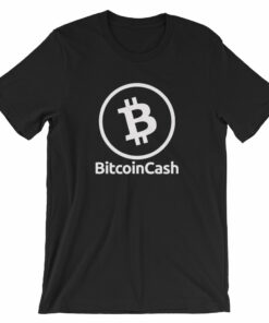 Bitcoin Cash Logo Outline Tshirt  Cryptocurrency Short-Sleeve Unisex T-Shirt