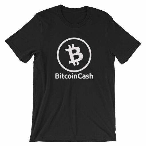 Bitcoin Cash Logo Outline Tshirt  Cryptocurrency Short-Sleeve Unisex T-Shirt