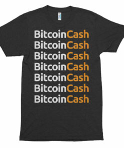 Bitcoin Cash Repeat Logo American Apparel Shirt  Short sleeve soft t-shirt