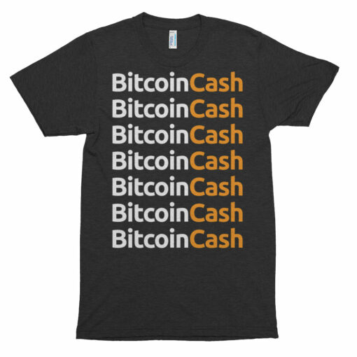 Bitcoin Cash Repeat Logo American Apparel Shirt  Short sleeve soft t-shirt