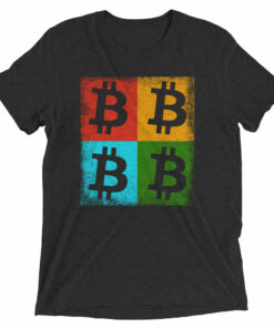 Bitcoin Color Squares BTC Crypto Shirt Short sleeve t-shirt