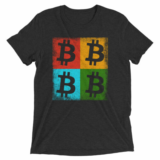 Bitcoin Color Squares BTC Crypto Shirt Short sleeve t-shirt