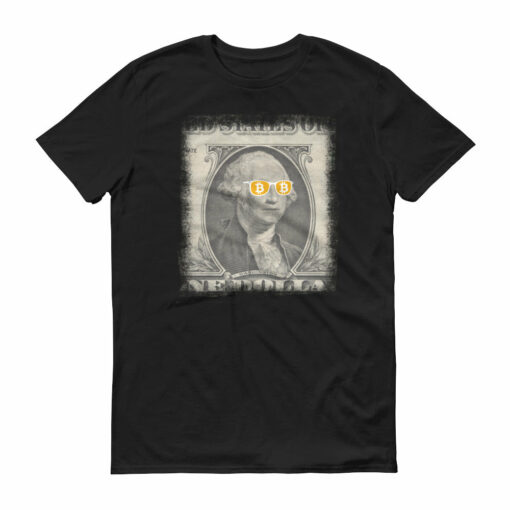 Bitcoin Cool George Washington T Shirt  Short-Sleeve T-Shirt