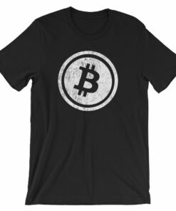 Bitcoin Distressed Logo Short-Sleeve Unisex T-Shirt