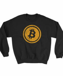 Bitcoin Distressed Logo Sweatshirt