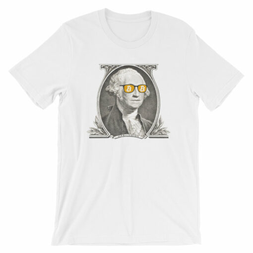 Bitcoin George Washington BTC Cryptocurrency Short-Sleeve Unisex T-Shirt