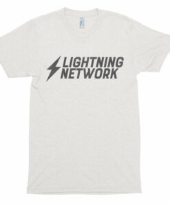 Bitcoin Lightning Network Tshirt  Cryptocurrency Short sleeve soft t-shirt