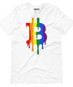Bitcoin Melting Rainbow T-Shirt Bitcoin Melting Rainbow T-Shirt