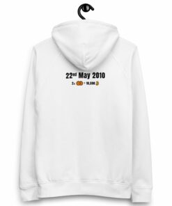 Bitcoin Pizza Day Back & Front Women’s Organic Pullover Hoodie