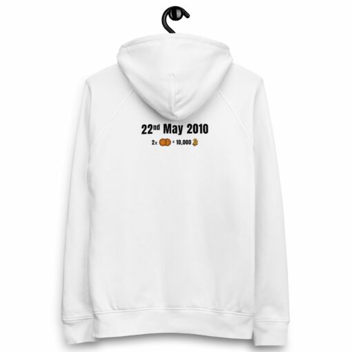 Bitcoin Pizza Day Back & Front Women’s Organic Pullover Hoodie