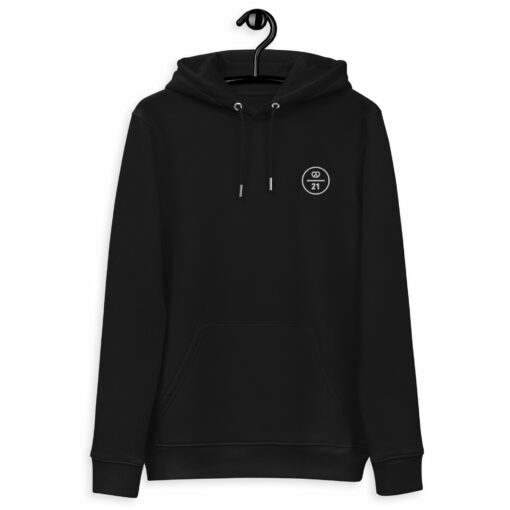 Bitcoin Pretzel Munich Embroidered Women’s Organic Pullover Hoodie with Pouch Pocket