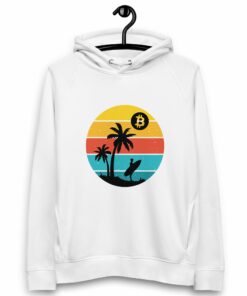 Bitcoin Retro Surfing Women’s Organic Pullover Hoodie