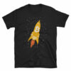 Bitcoin Rocketship in the Stars Unique BTC VALUE Shirt  Cryptocurrency Short-Sleeve Unisex T-Shirt