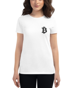Bitcoin T-shirts – Bitcoin Women’s Embroidered Short Sleeve T-Shirt