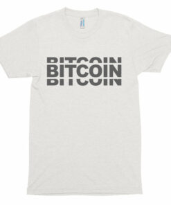 Bitcoin Triple Layer Design BTC American Apparel Tshirt  Cryptocurrency Short sleeve soft t-shirt