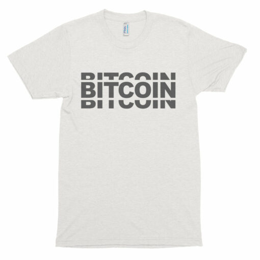 Bitcoin Triple Layer Design BTC American Apparel Tshirt  Cryptocurrency Short sleeve soft t-shirt