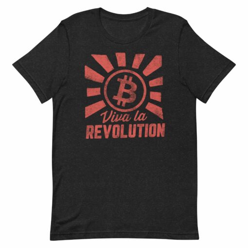 Bitcoin Viva La Revolution Cryptocurrency T Shirt Short-Sleeve Unisex T-Shirt