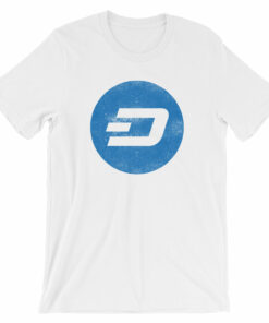 Dash Vintage Look Logo  Symbol Shirt  Cryptocurrency Short-Sleeve Unisex T-Shirt