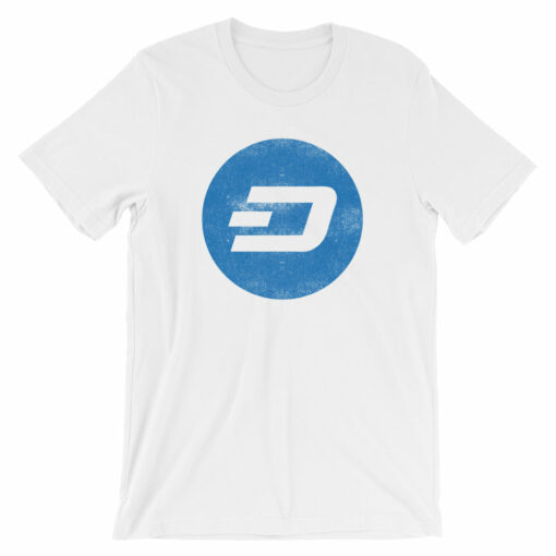 Dash Vintage Look Logo  Symbol Shirt  Cryptocurrency Short-Sleeve Unisex T-Shirt