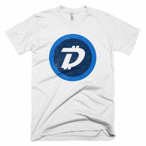 Digibyte DGB Distressed Logo Symbol Cryptocurrency Shirt Short-Sleeve T-Shirt