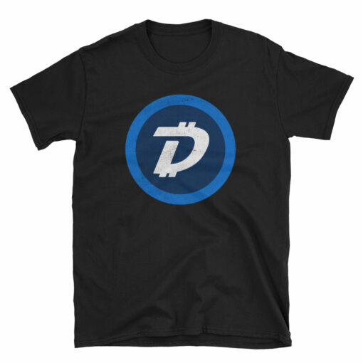 Digibyte DGB Distressed Logo Symbol Cryptocurrency Shirt Short-Sleeve Unisex T-Shirt