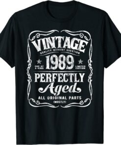 Distressed Vintage T-Shirt Made In 1989 35th Birthday