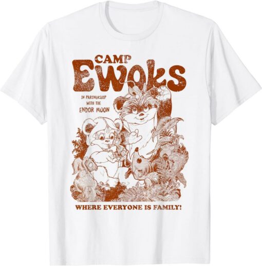 Distressed Vintage T-Shirt Star Wars Camp Ewoks Wicket