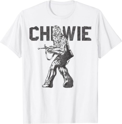 Distressed Vintage T-Shirt Star Wars Last Jedi Chewie