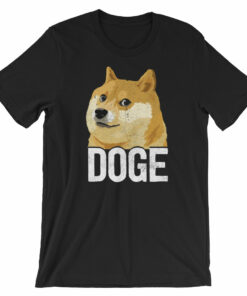 Dogecoin DOGE Distressed Crypto Shirt Short-Sleeve Unisex T-Shirt