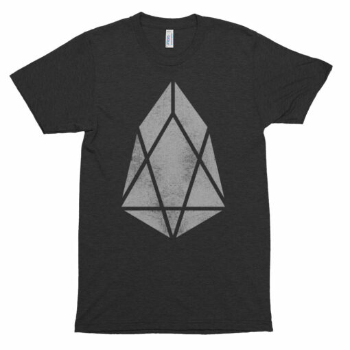 EOS Logo Tshirt  Vintage Look Texture Cryptocurrency Short sleeve soft t-shirt