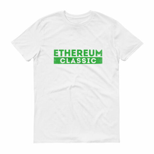 Ethereum Classic Textured Logo Tee  ETC Cryptocurrency Short-Sleeve T-Shirt