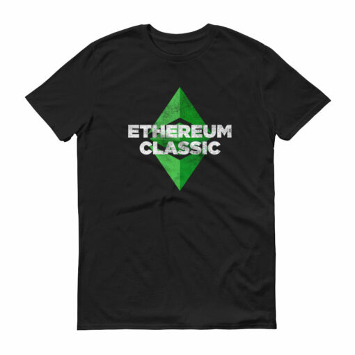 Ethereum Classic Vintage Look Logo Tee  Cryptocurrency ETC Short-Sleeve T-Shirt