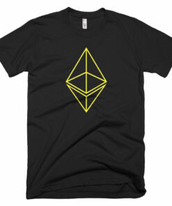 Ethereum ETH Yellow Logo Symbol Crypto Shirt Short-Sleeve T-Shirt