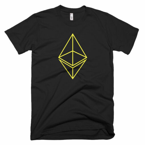 Ethereum ETH Yellow Logo Symbol Crypto Shirt Short-Sleeve T-Shirt