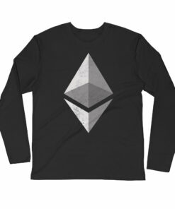 Ethereum Logo (Distressed) Long Sleeve Fitted Crew