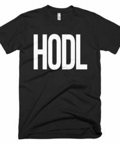 HODL Large Tall Font Bitcoin BTC Crypto Shirt Short-Sleeve T-Shirt