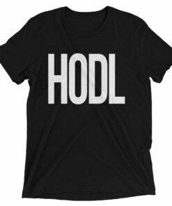 HODL Large Tall Print Bitcoin Cryptocurrency Shirt Short sleeve t-shirt