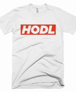 HODL Red Box Bitcoin Crypto Shirt American Apparel Short-Sleeve T-Shirt