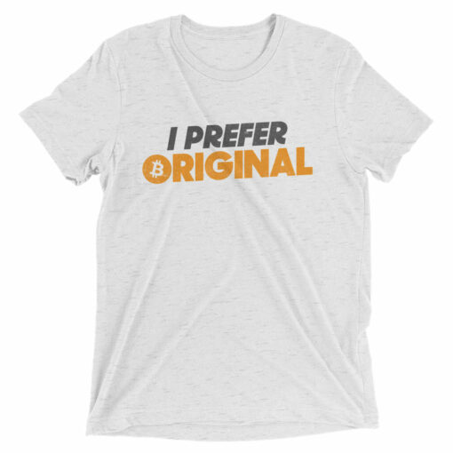 I Prefer Original Bitcoin BTC Logo Symbol Shirt Short sleeve t-shirt