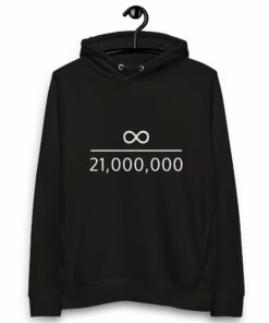 Infinity Divided by 21 Mio Bitcoin Women’s Organic Pullover Hoodie