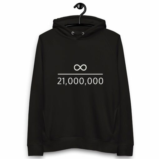 Infinity Divided by 21 Mio Bitcoin Women’s Organic Pullover Hoodie