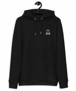 Infinity Divided by 21 Mio Knut Svanholm Embroidered Women’s Organic Pullover Hoodie with Pouch Pocket Infinity Divided by 21 Mio Knut Svanholm Embroidered Women’s Organic Pullover Hoodie with Pouch Pocket