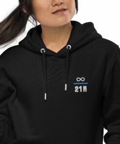 Infinity Divided by 21 Mio Knut Svanholm Embroidered Womens Organic Pullover Hoodie with Pouch Pocket 6585 3