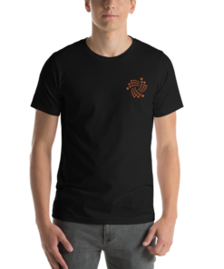 Iota Merch – Floating Design Men’s Embroidered PremiumT-Shirt