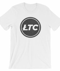 LTC Litecoin Logo Symbol Circle (Distressed) Shirt – Short-Sleeve Unisex T-Shirt