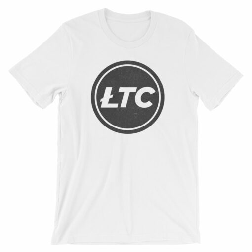 LTC Litecoin Logo Symbol Circle (Distressed) Shirt – Short-Sleeve Unisex T-Shirt