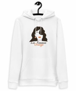 Les Femmes Orange Women’s Organic Pullover Hoodie with Pouch Pocket