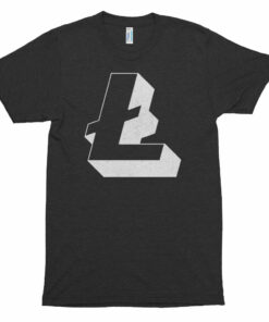 Litecoin 3D (Distressed) Logo Symbol Tshirt  Short sleeve soft t-shirt